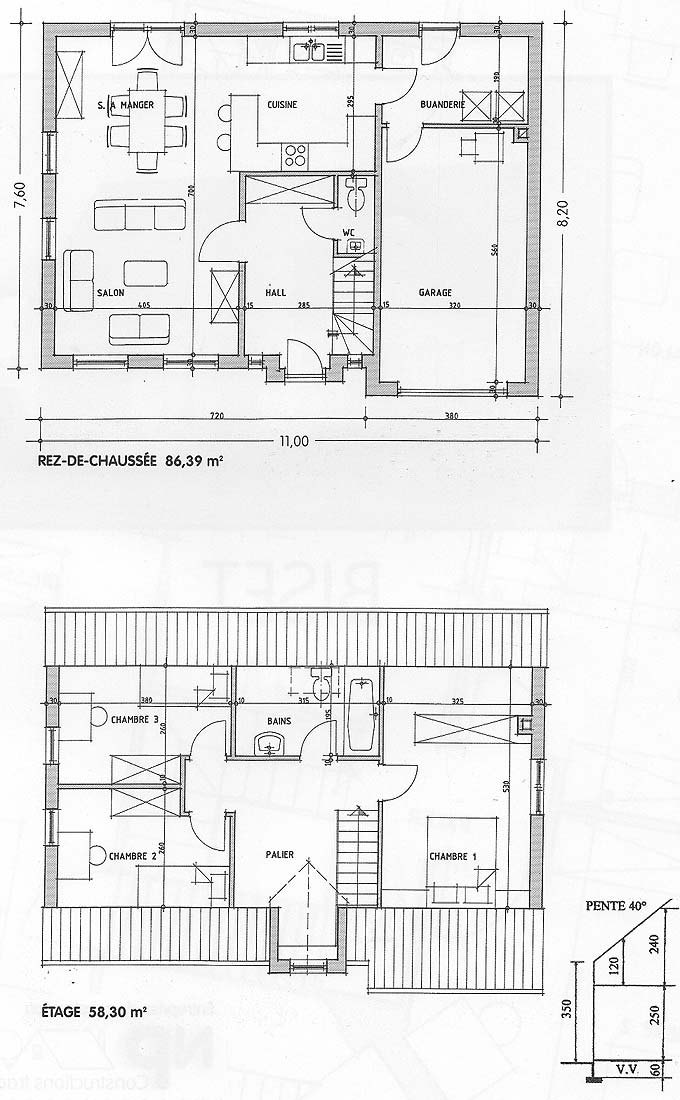 Plan maison Biset