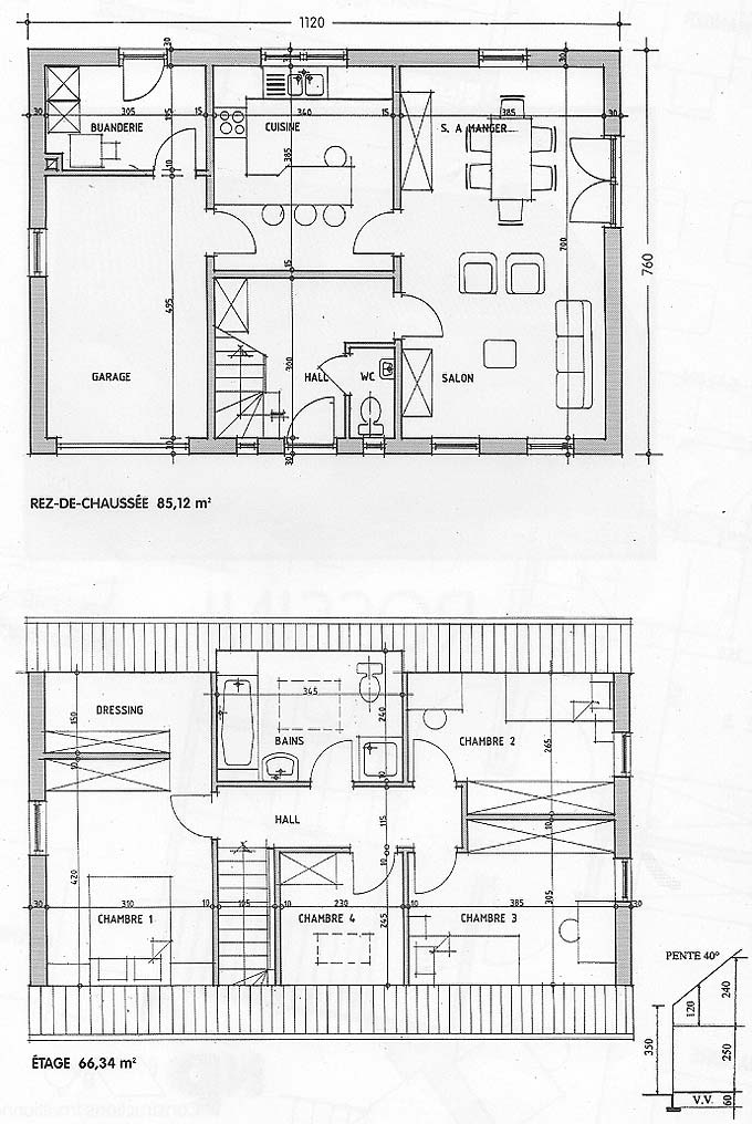 Plan maison rossini